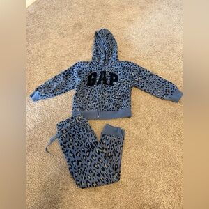 GAP Blue Animal Print Hoodie and Joggers